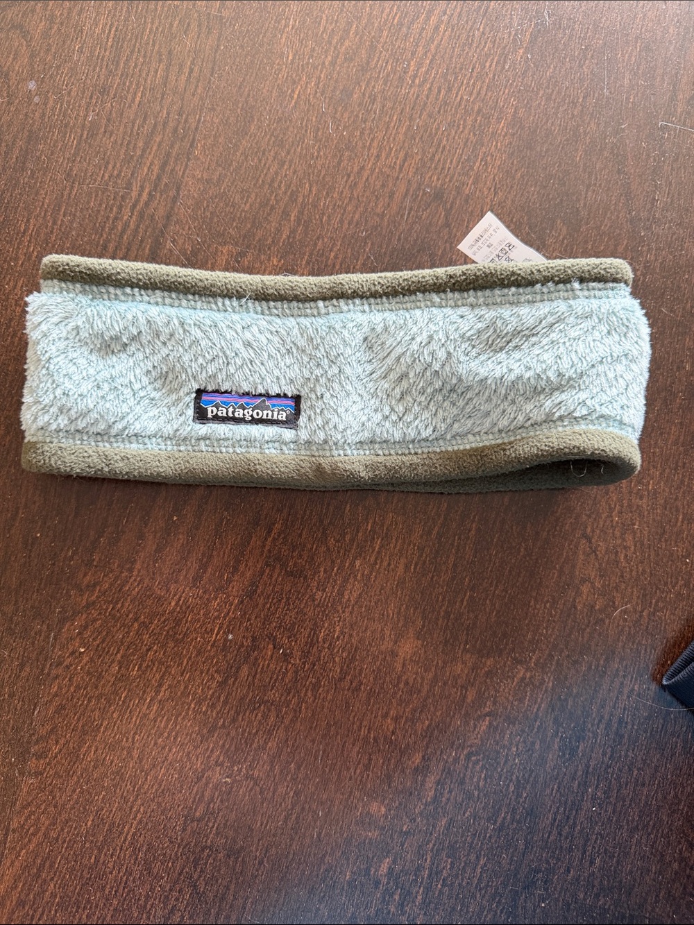 Patagonia Women’s Re Tool Fleece Headband in Light Blue and Green